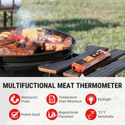 LABART TP420 2-in-1 Instant-Read Thermometer for Cooking, Infrared Kitchen Thermometer with Meat Probe, Non-Contact Laser Thermometer for Meat, Griddle, Oven